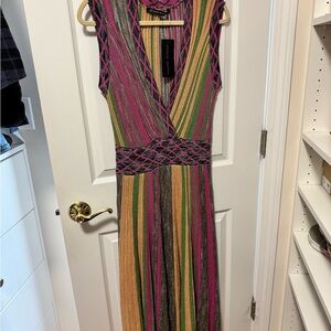 Vibrant Striped Maxi Dress